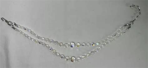 65 shipping. . Vintage aurora borealis crystal necklace